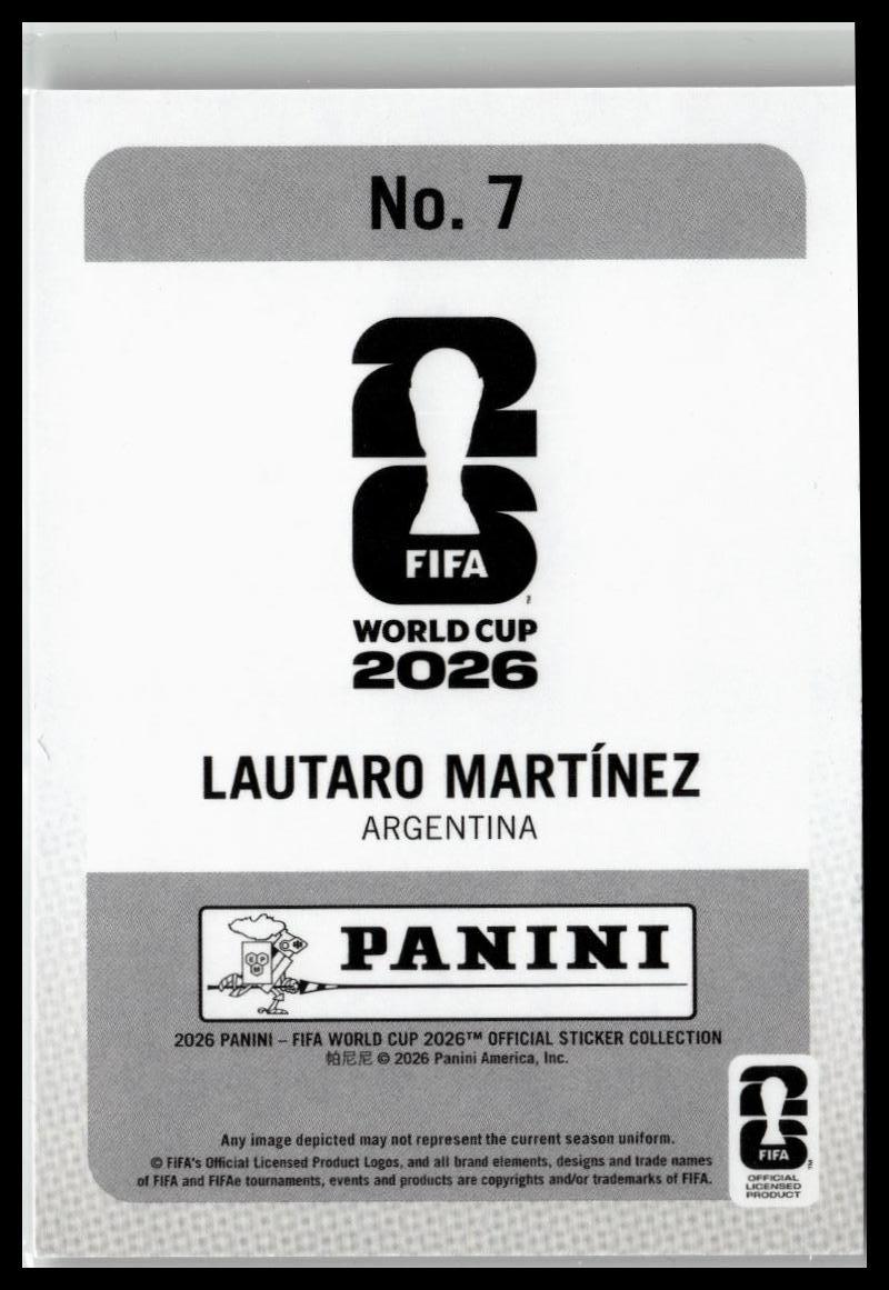 2026 Panini FIFA World Cup Sticker Collection Card #7 Leonardo Balerdi