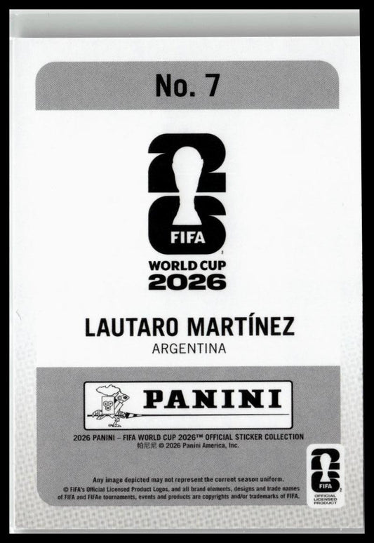 2026 Panini FIFA World Cup Sticker Collection Card #7 Leonardo Balerdi
