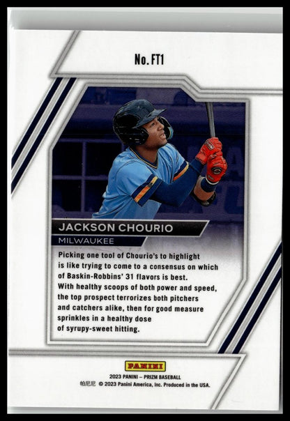 2023 Panini Prizm #FT1 Jackson Chourio Future Tools