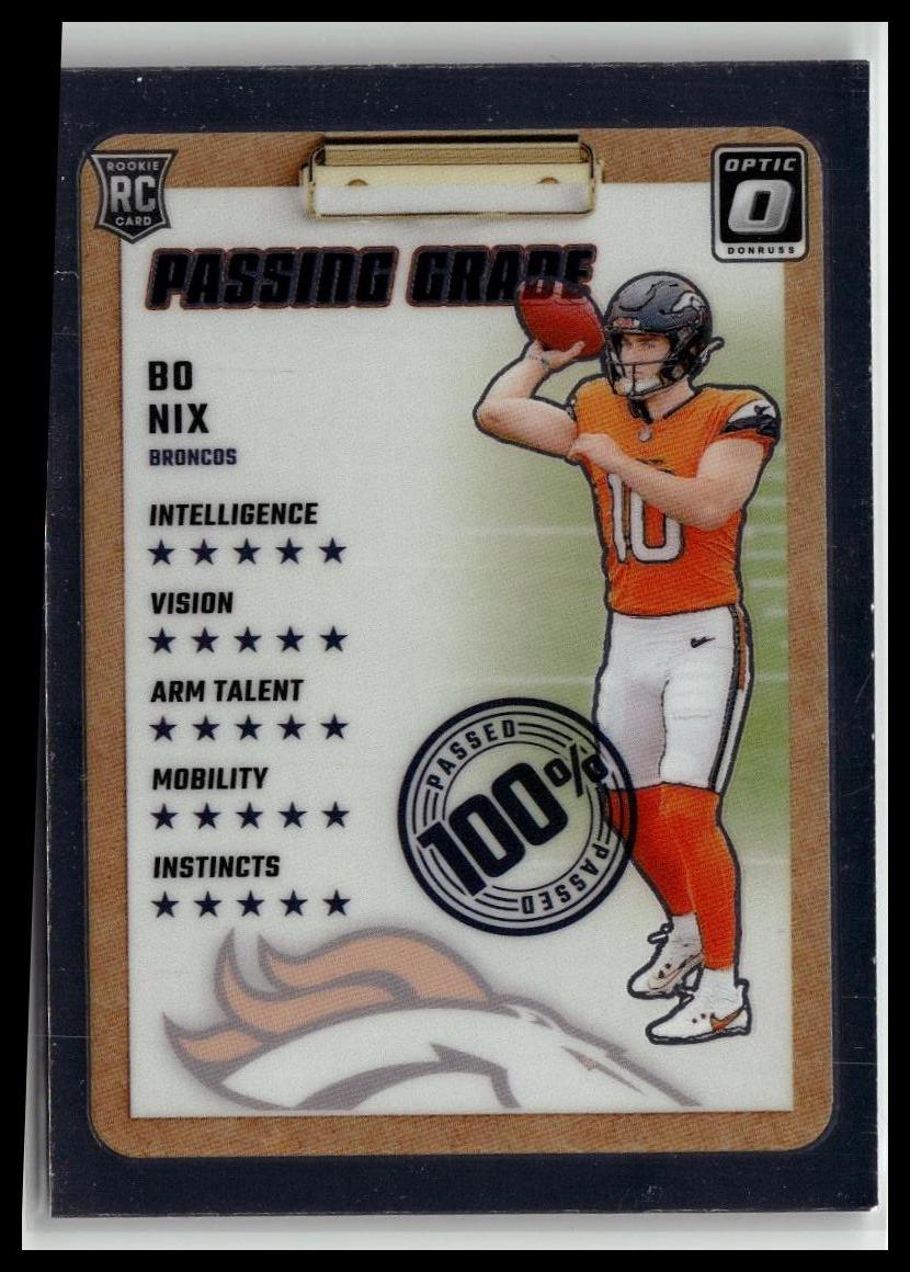 2024 Donruss Optic #3 Bo Nix Passing Grade