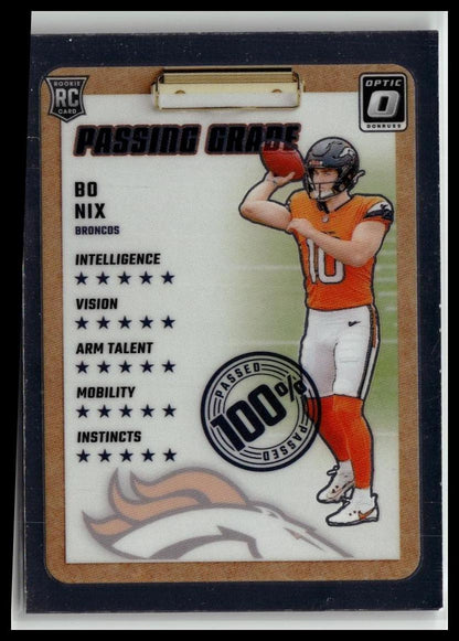 2024 Donruss Optic #3 Bo Nix Passing Grade