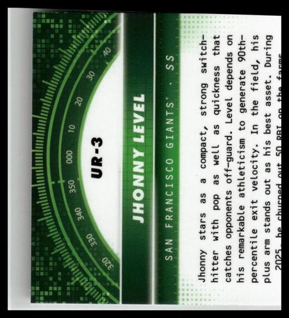 2026 Bowman #UR-3 Jhonny Level Under the Radar