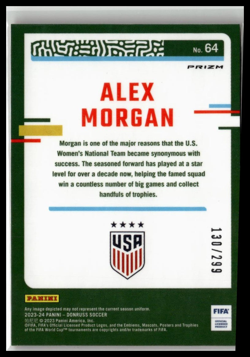 2023-24 Donruss #64 Alex Morgan Optic Red #/299