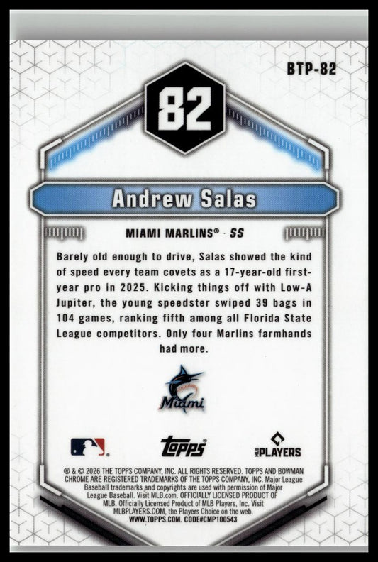 2026 Bowman #BTP-82 Andrew Salas Bowman Scouts' Top 100