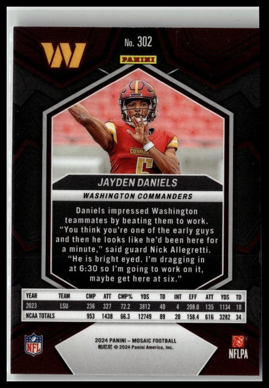 2024 Panini Mosaic #302 Jayden Daniels