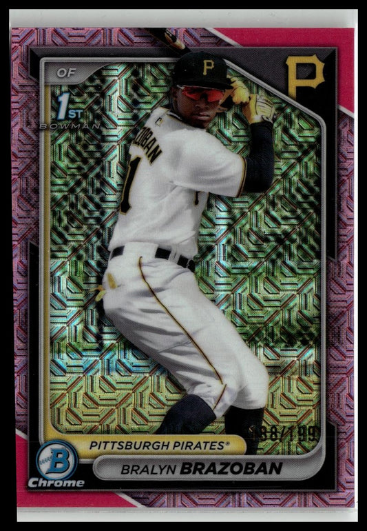 2024 Bowman Chrome #BCP-224 Bralyn Brazoban Prospects Pink Mojo Refractors #/199