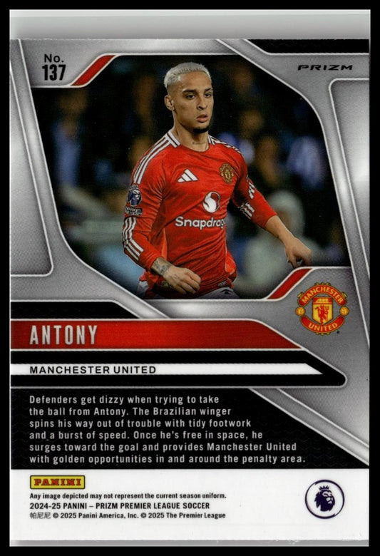 2024-25 Panini Prizm Premier League #137 Antony Pink Mosaic