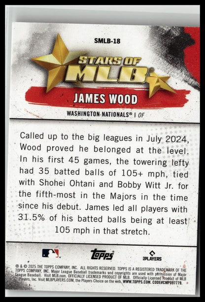 2025 Topps #SMLB-18 James Wood Stars of MLB
