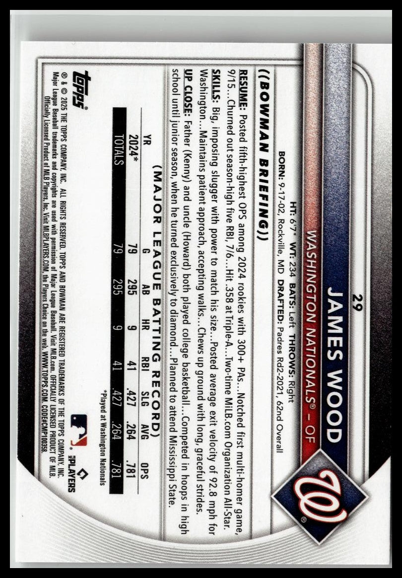 2025 Bowman #29 James Wood