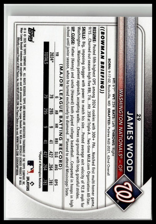 2025 Bowman #29 James Wood
