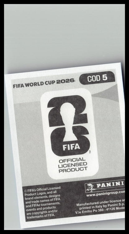 2026 Panini FIFA World Cup Stickers #COD5 Arthur Masuaku Blue