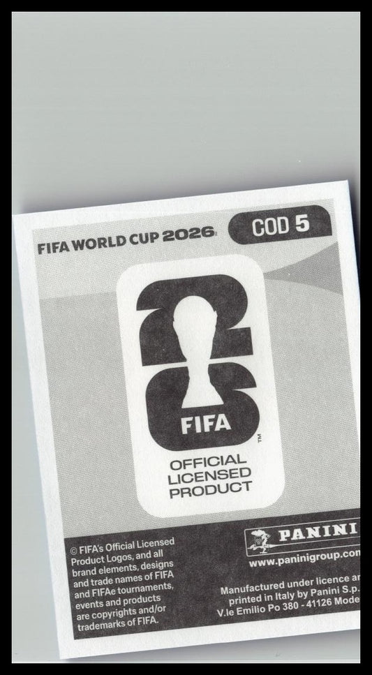 2026 Panini FIFA World Cup Stickers #COD5 Arthur Masuaku Blue