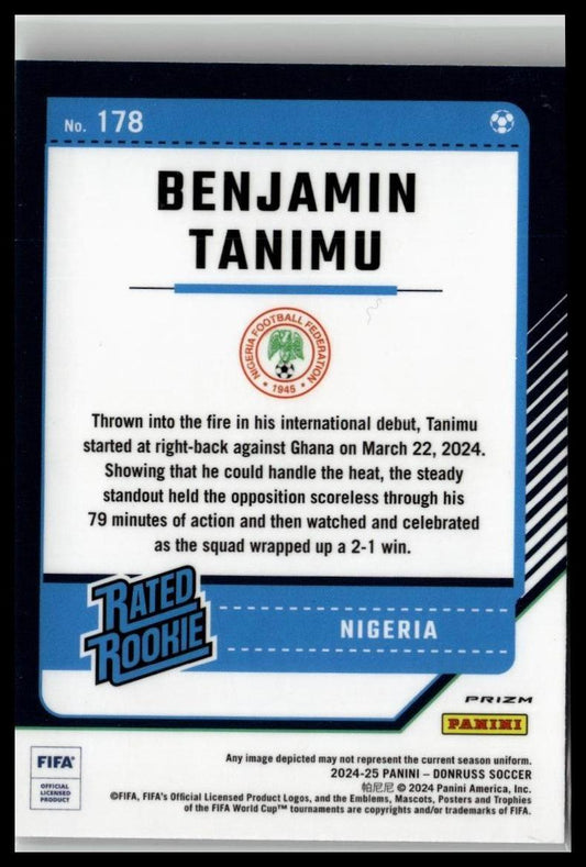 2024-25 Donruss #178 Benjamin Tanimu