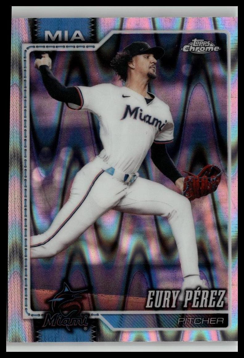 2026 Topps Chrome #38 Eury Pérez Wave Refractors