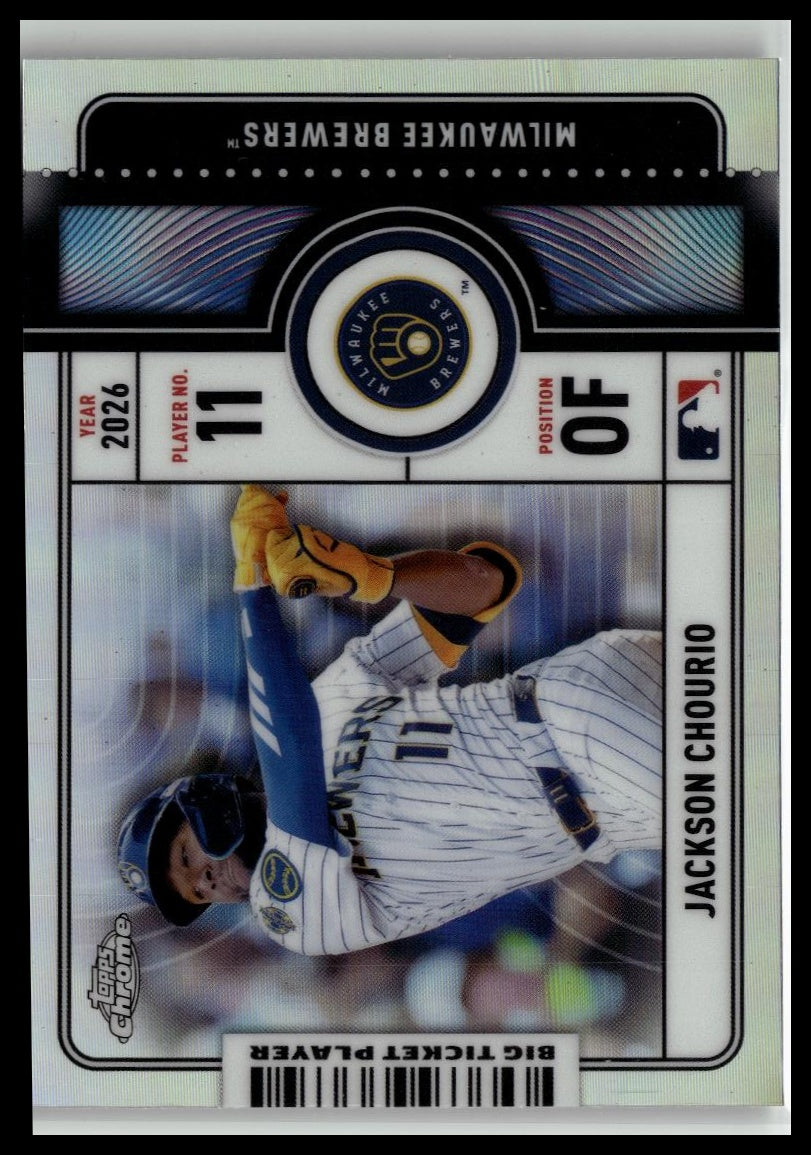 2026 Topps Chrome #BTP-12 Jackson Chourio Big Ticket Players Refractor