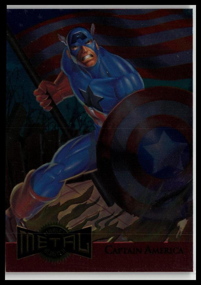 1995 Metal Marvel #2 Captain America Metal Blasters