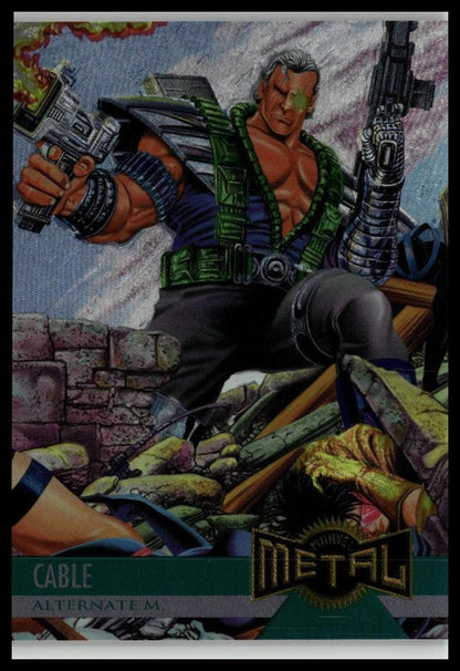 1995 Metal Marvel #127 Cable Silver Flasher