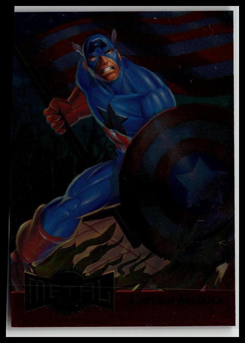 1995 Metal Marvel #2 Captain America Metal Blasters