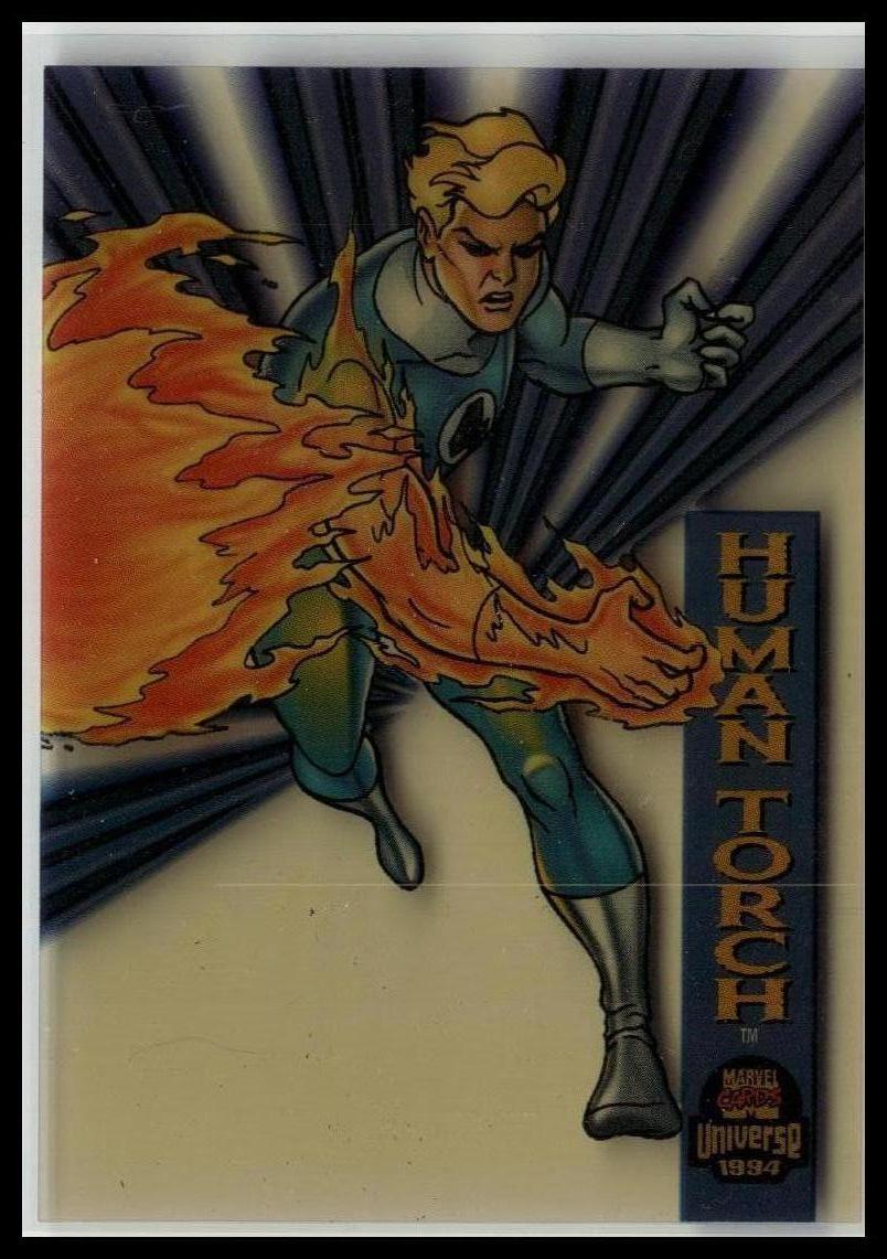 1994 Fleer Marvel Universe #2 Human Torch Suspended Animation