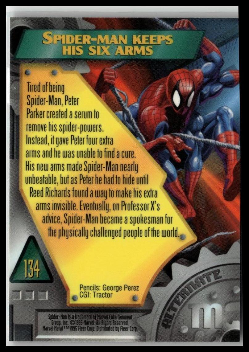 1995 Metal Marvel #134 Spider-Man