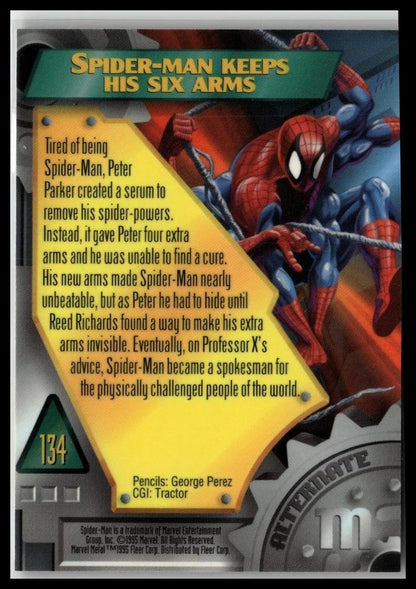 1995 Metal Marvel #134 Spider-Man