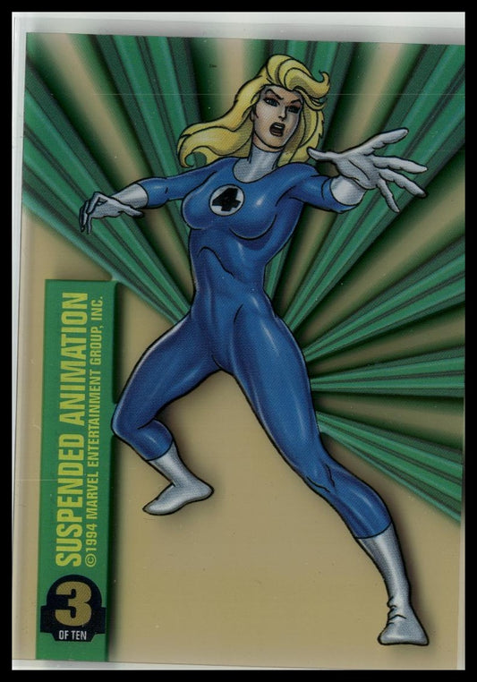 1994 Fleer Marvel Universe #3 Invisible Woman Suspended Animation