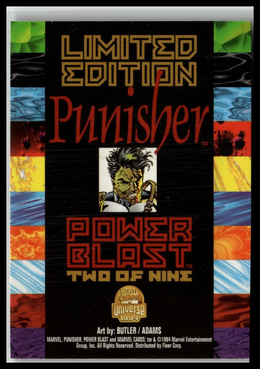 1994 Fleer Marvel Universe #2 Punisher Power Blast Gold