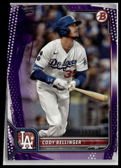 2022 Bowman #57 Cody Bellinger Purple Pattern #/199