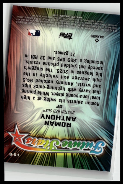 2026 Topps Chrome #FS-8 Roman Anthony Future Stars Refractor