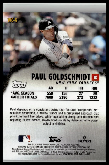 2026 Topps Chrome #WC-9 Paul Goldschmidt Wrecking Crew