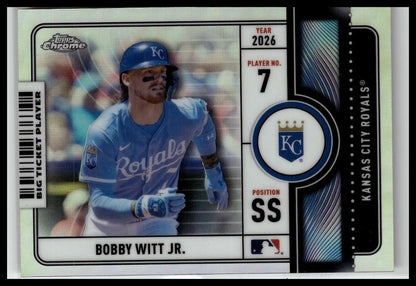 2026 Topps Chrome #BTP-16 Bobby Witt Jr. Big Ticket Players Refractor
