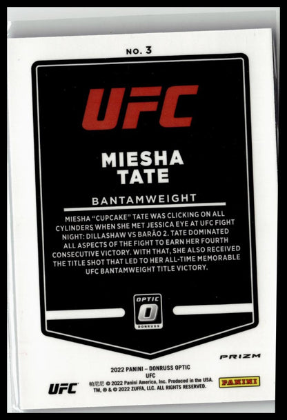 2022 Donruss Optic UFC #3 Miesha Tate Blue Velocity