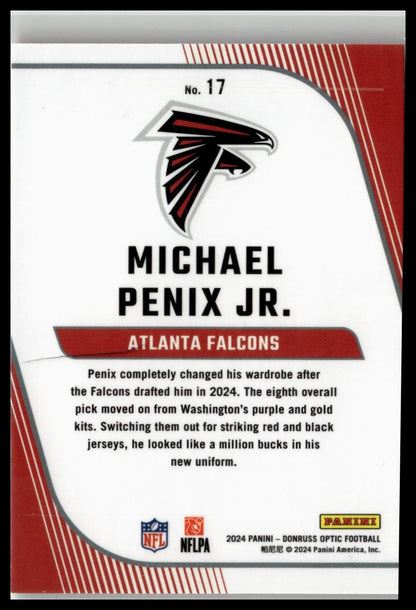 2024 Donruss Optic #17 Michael Penix Jr. Rookie Primary Colors