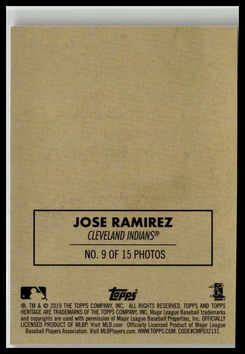 2019 Topps Heritage #9 Jose Ramirez 1970 Cloth Stickers