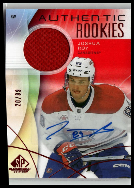 2024-25 SP Game Used #248 Joshua Roy Red Auto Jerseys #/99