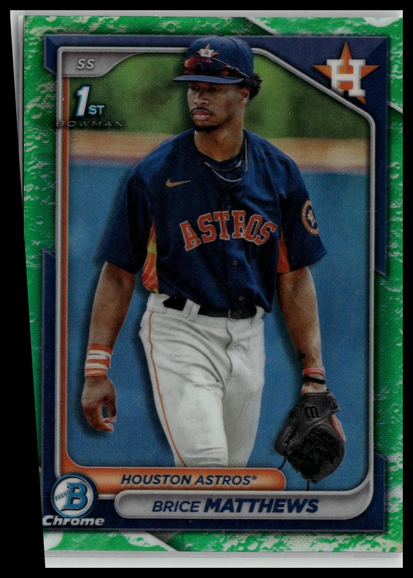 2024 Bowman #BP-69 Brice Matthews Prospects Green Pattern