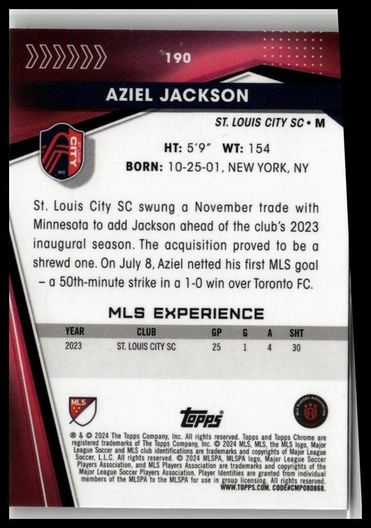 2024 Topps Chrome MLS #190 Aziel Jackson