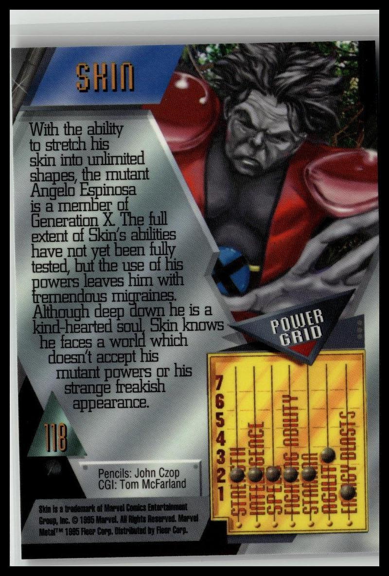 1995 Metal Marvel #118 Skin