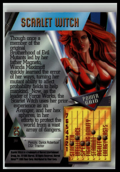 1995 Metal Marvel #25 Scarlet Witch