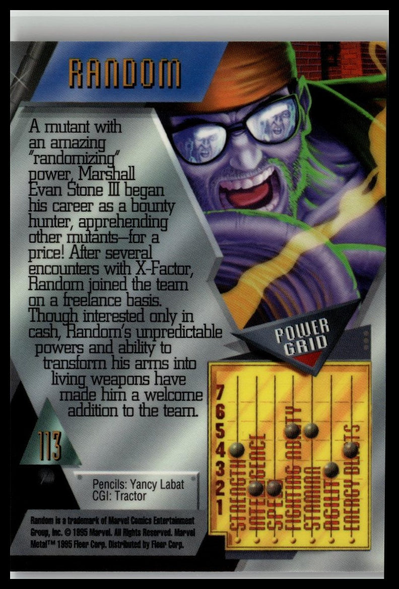 1995 Metal Marvel #113 Random
