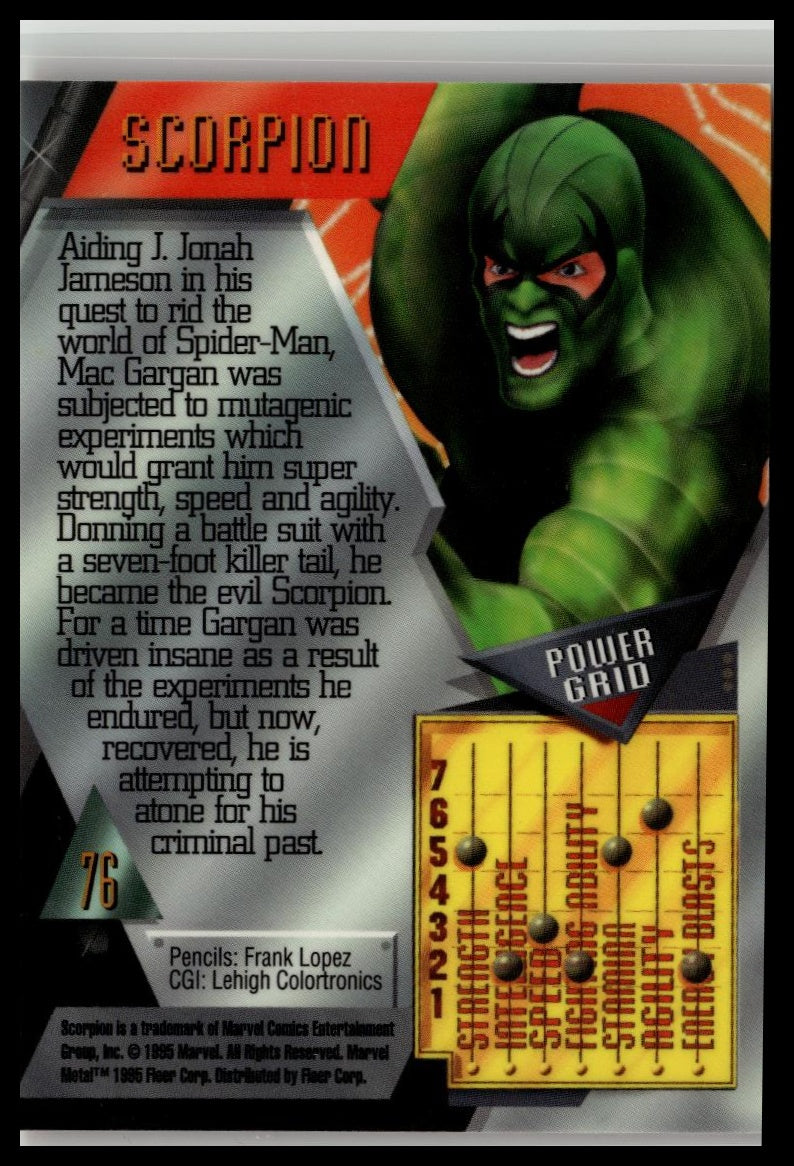 1995 Metal Marvel #76 Scorpion