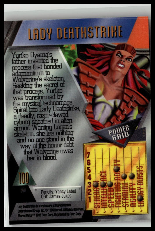 1995 Metal Marvel #100 Lady Deathstrike
