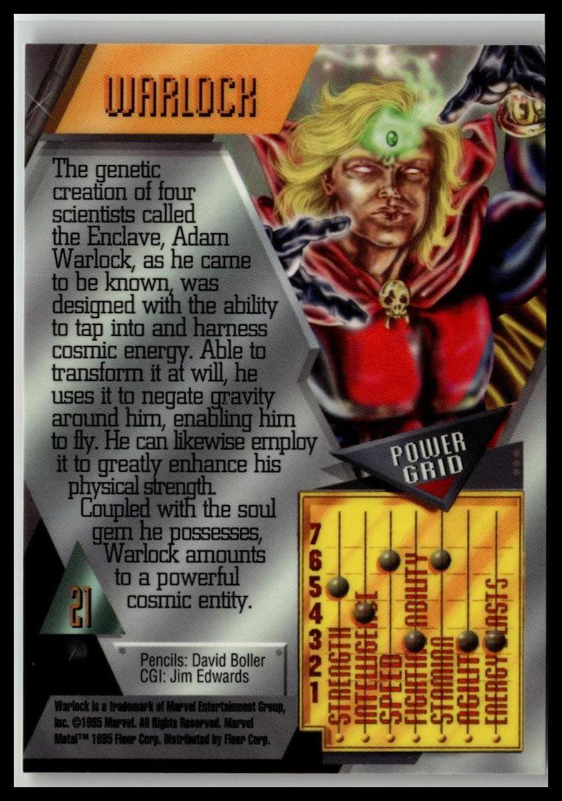 1995 Metal Marvel #21 Warlock