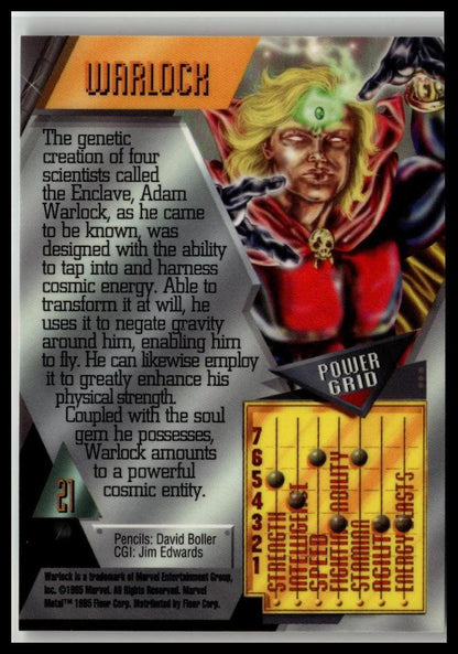 1995 Metal Marvel #21 Warlock