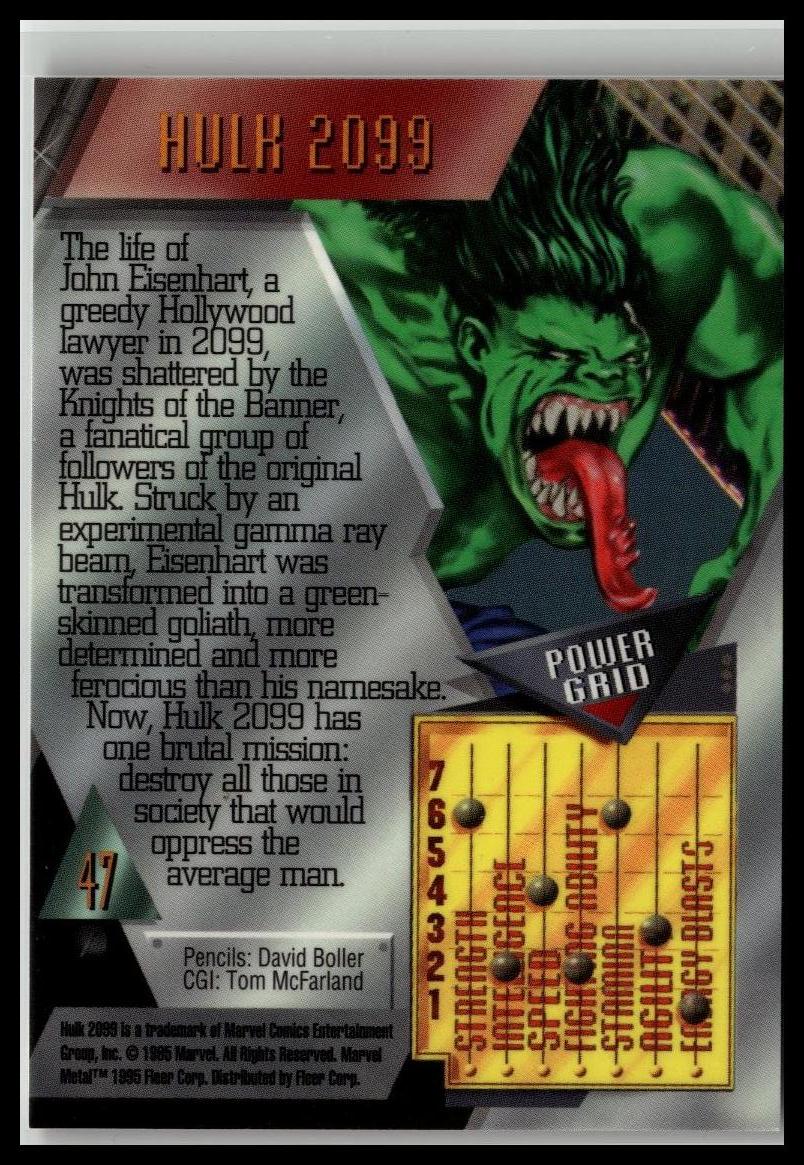 1995 Metal Marvel #47 Hulk 2099