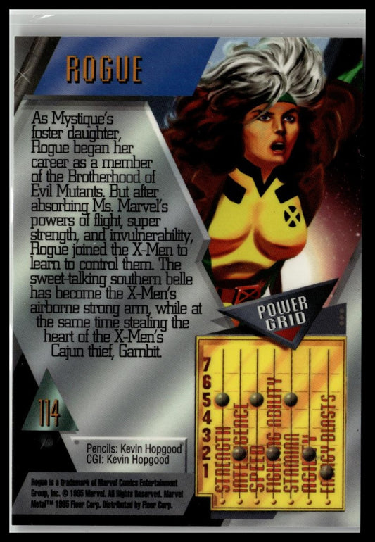 1995 Metal Marvel #114 Rogue