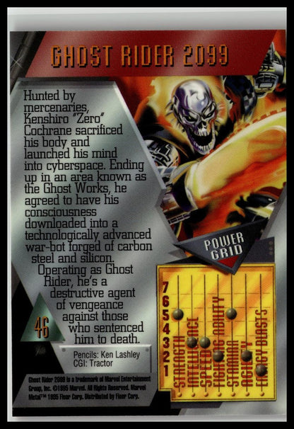 1995 Metal Marvel #46 Ghost Rider 2099