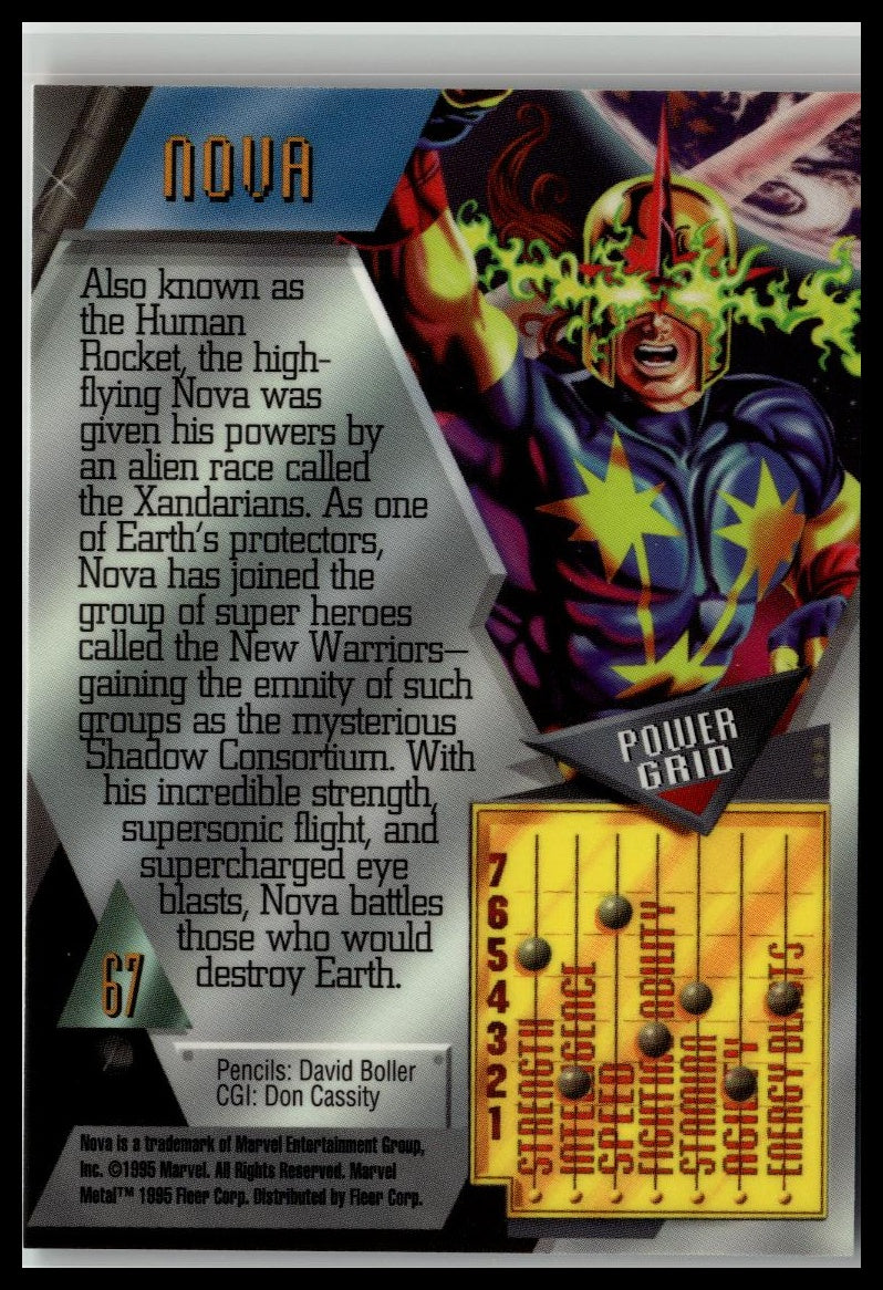 1995 Metal Marvel #67 Nova