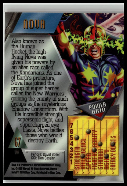 1995 Metal Marvel #67 Nova
