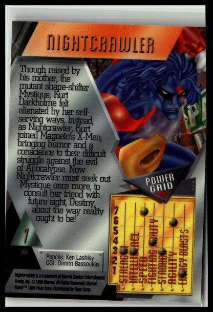 1995 Metal Marvel #7 Nightcrawler